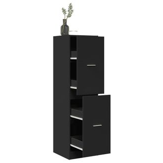 Berkfield Home Apothecary Cabinet&not;Black 40x41x144.5 cm Engineered Wood in Black