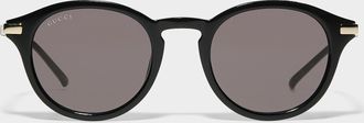 Gucci Golden temples round sunglasses