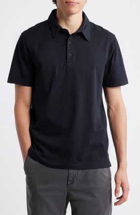AG - Adriano Goldschmied Bryce Short Sleeve Polo in True Black at Nordstrom, Size Xx-Large