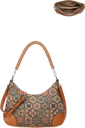 Generic Cork Shoulder Bag for Women Bohemian Style Vintage Crossbody Handbag Hobo Satchel Purse, A-3