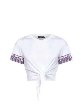 Dolce & Gabbana Cotton T-Shirt With Logo Application