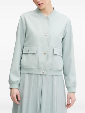 Joop patch-pocket button-up bomber jacket - Blue