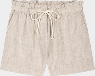 Rails Foster Paperbag Linen Shorts