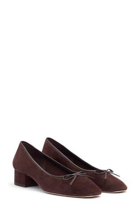 Reformation Terry Ballet Pump in Espresso Suede at Nordstrom, Size 10.5