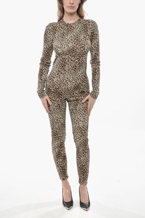 Dsquared2 Jumpsuit a Fantasia Animalier con Dettaglio Cut-Out Dsquared2