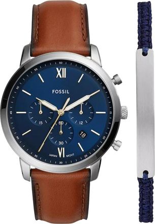 Fossil Accessoires, Heren, Bruin, ONE Size, Leer, Neutra Fs 5708Set