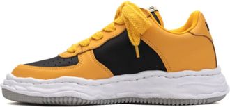 Miharayasuhiro WAYNE OG Sole Leather Low-top Sneaker Yellow Black A08FW706-YELBLK