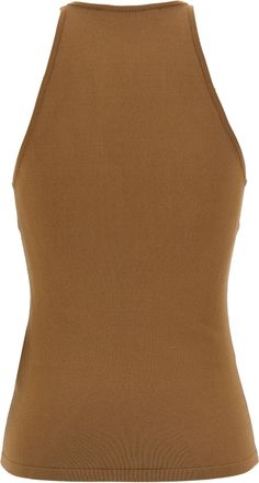 Max Mara Womens Brown Viscose Sleeveles T-Shirt