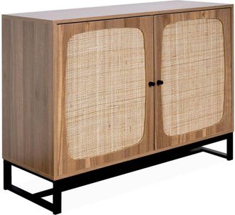 Sweeek Sweeek - 100cm cane sideboard, Retro, Natural, 100x40x80 cm