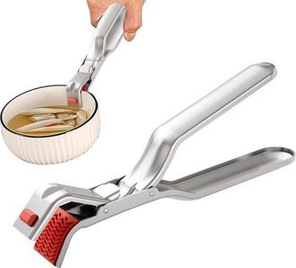 OEM Pinze In Acciaio Inox Per Piastre Calde - Design Ergonomico Antiscivolo - Antiscottatura - Pinze Multifunzionali Per Microonde, Forno, Friggitrice Ad 