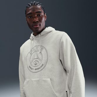 Nike Paris Saint-Germain Standard Issue Nike Mens Dri-FIT Soccer Pullover Hoodie in Brown | HM3741-141