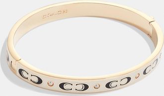 Coach Signature Enamel Hinged Bangle