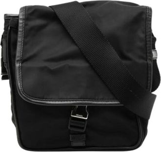 Prada Pre-owned Cross Body Bags, male, Black, Size: ONE SIZE Pre-owned Vintage Shoulder Bag