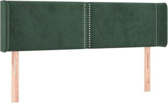 vidaXL Cabecero Con Led De Terciopelo Verde Oscuro 147x16x78/88 Cm Vidaxl