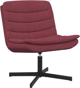 vidaXL Vidaxl - Silla Giratoria Rojo Vino Tinto 63 X 75 X 76 Cm Tela