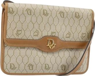 Dior Pre-owned Cross Body Bags, female, Beige, Size: ONE SIZE Pre-owned Vintage Shoulder Bag