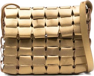 Dragon Diffusion Borsa a spalla in pelle intrecciata - Oro