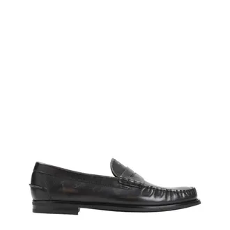Prada Black Solid Formal Loafers