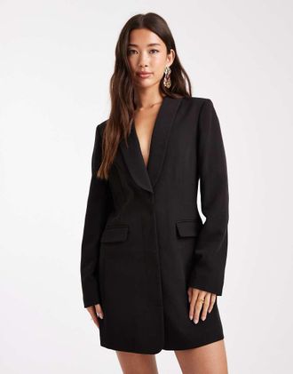 Miss Selfridge Vestito blazer sartoriale nero