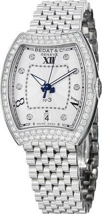 Bedat & Co. No 3 Silver Dial Diamond Stainless Steel Ladies Watch 315.071.109