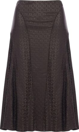 Fendi Womens Brown Cotton Mini Skirts Gonna - Dark Grey - Size EU 36 (Womens)