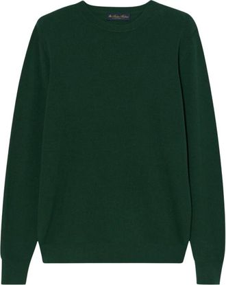 Brooks Brothers Truien & Vesten, Heren, Groen, M, Katoen, Katoenen ronde hals trui