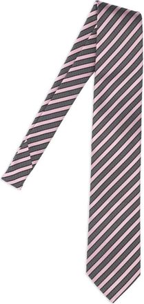 Ermenegildo Zegna striped silk tie - men - Silk - One Size - Pink