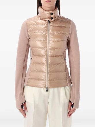Moncler padded-panel jacket - women - Polyester/Elastane/Polyamide/Polyester/Feather Down - L - Pink