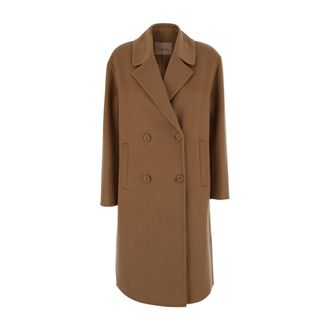 Twinset Double-Breasted Tech Coat - female - Twinset - Double-Breasted Coats - Brown - 2XL - Coats