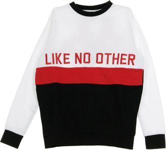 Kappa Heren Crewneck Sweatshirt Wit/Zwart/Rood - Heren - Sweatshirts - Veelkleurig - S - Hoodies & sweatvesten