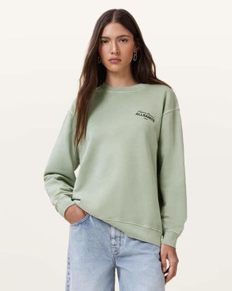 AllSaints Cotton Etta Soleil Oversized Sweatshirt, Size: XS