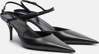 Balenciaga Avenue Bow leather slingback pumps