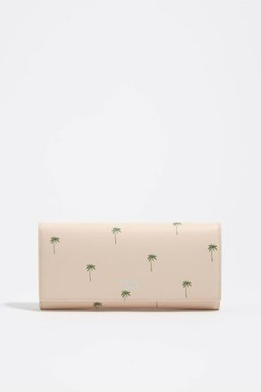 Bimba & Lola Large Leather Palms Wallet in Sand at Nordstrom