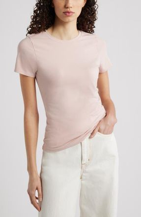 Nordstrom Pima Cotton Blend Crewneck T-Shirt in Pink Smoke at Nordstrom, Size Xx-Small
