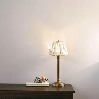 Frontgate Jacqueline Crystal Rechargeable Table Lamp - Frontgate