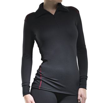 Isa Rundhalsshirt ISA BODYWEAR Shirt 710110 Clima Control Faktor 3, Damen, Gr. XL, schwarz (0013), Single Jersey, Obermaterial: 100% Polyester, unifarben,