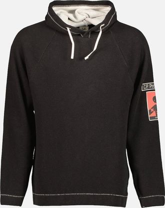 C.P. Company Mens Program_3 Hooded Fleece Sweatshirt - Black - Size: 46