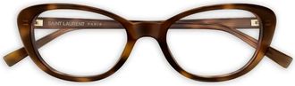 Saint Laurent Eyewear cat-eye glasses - women - Acetate - 52 - Brown