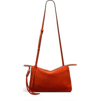 Radley London The Romilly - Suede Medium Ziptop Crossbody Bag in Flame at Nordstrom