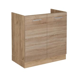 Vicco Armario Bajo Para Fregadero R-line, Sonoma, 80 Cm Sin Encimera, Vicco