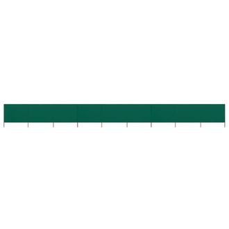 Berkfield Home 9-panel Wind Screen Fabric 1200x160 cm Green