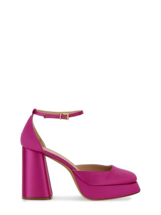 Roberto Festa Milano Nicla Silk Heels With Ankle Strap And Block Heel