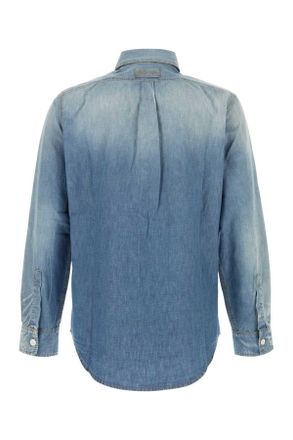 Givenchy Bm613t5ycl 452 Lightblue Exterior: Cotton Camicie Shirt