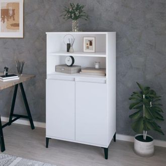 vidaXL Credenza Alta Bianca 60x36x110 cm in Legno Multistrato - Vidaxl
