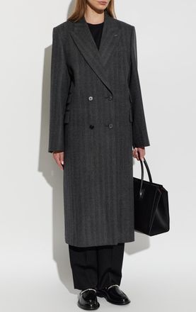 Givenchy Single-slit Wool Coat, Womens, Grey