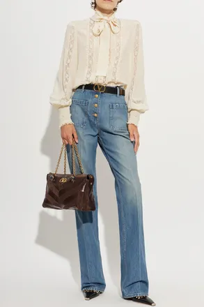 Valentino Garavani High-waisted Jeans, Womens, Blue