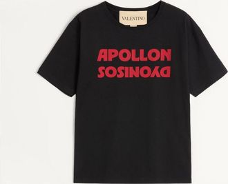 Valentino Valentino Cotton T-Shirt With Apollon/Dyonisos Print Man BLACK/RED 3XL