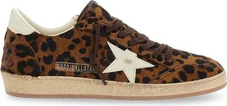 Golden Goose BROWN LEATHER BALL-STAR SNEAKERS - Golden Goose Deluxe Brand - Woman