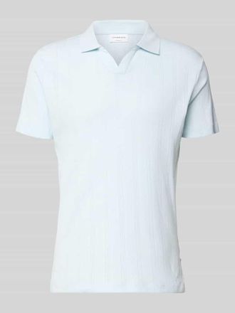 Lindbergh Lindbergh Regular Fit Poloshirt in Jaquard-Strick in Hellblau, Gr&ouml;&szlig;e XXXL