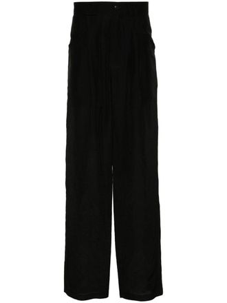 Giorgio Armani Ruimvallende pantalon - Zwart